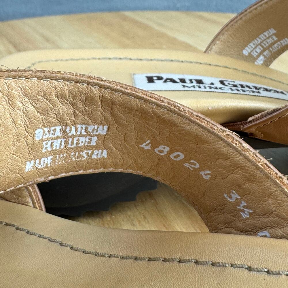 Paul Green München Brown Leather Slide Sandals Women’s Size 3.5 UK / 6 US - Picture 8 of 8